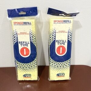 Lot Of 2 Absorbent Cellulose Sponge Mop Refill TYPE I for Butterfly Mop USA Made